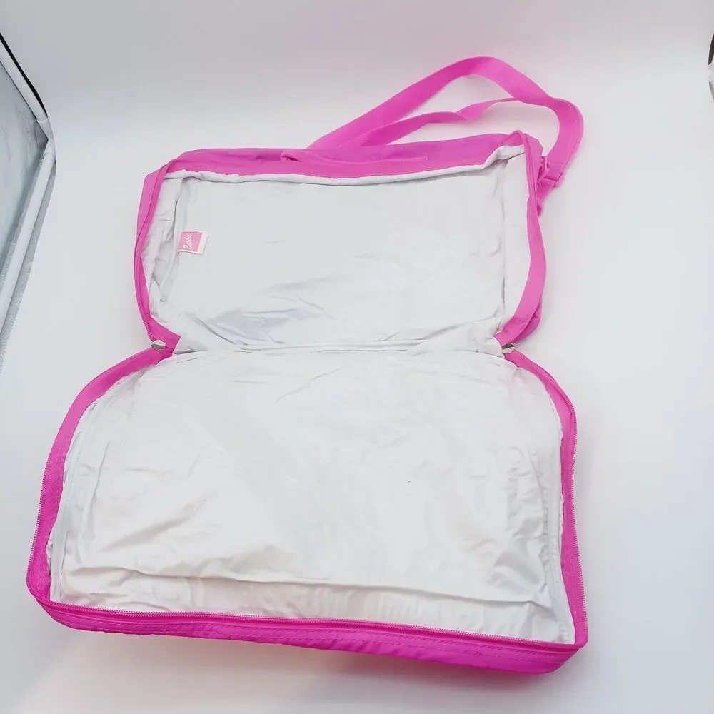 Vtg Barbie Shoulder Bag Vinyl Butterflies Overnight PJ Skate Doll Clothes Bag